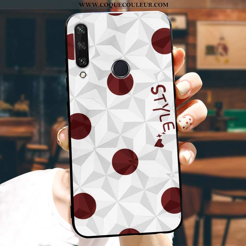 Housse Huawei Y6p Dessin Animé Étui Téléphone Portable, Huawei Y6p Tendance Personnalisé Rouge