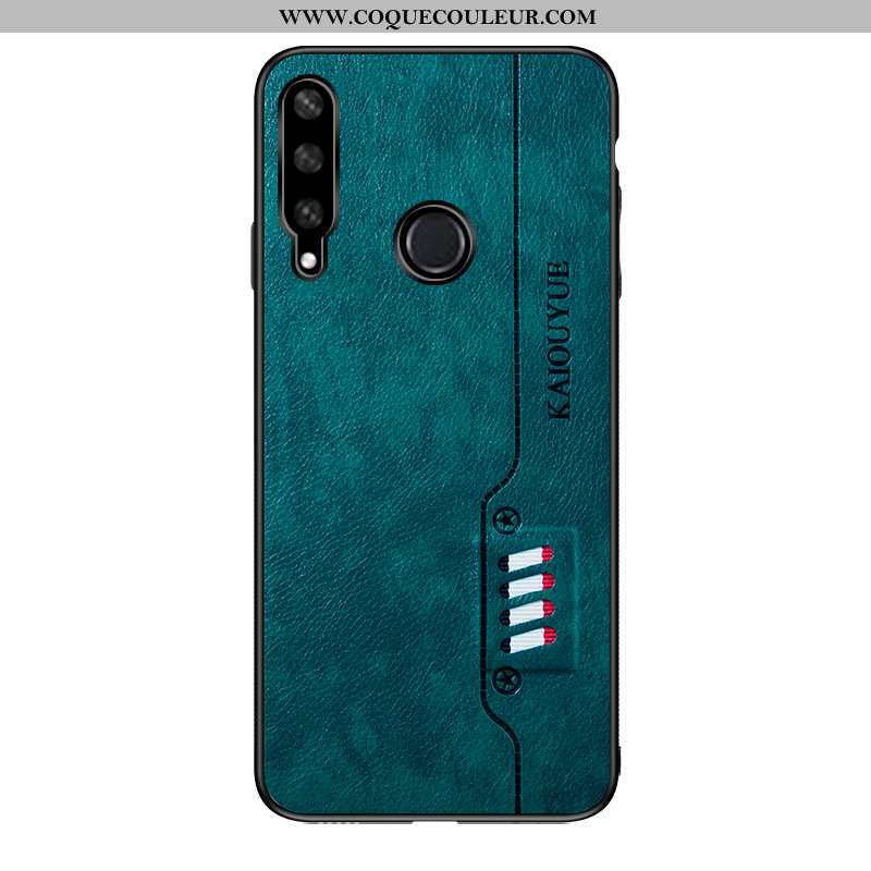 Housse Huawei Y6p Vintage Tout Compris Protection, Étui Huawei Y6p Tendance Téléphone Portable Verte