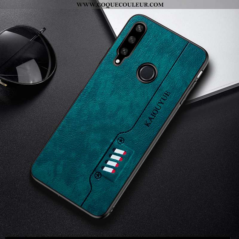 Housse Huawei Y6p Vintage Tout Compris Protection, Étui Huawei Y6p Tendance Téléphone Portable Verte