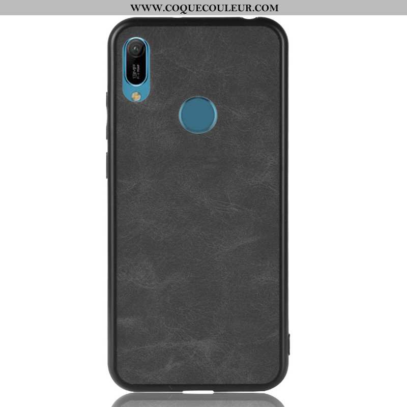 Étui Huawei Y6s Cuir Difficile Étui, Coque Huawei Y6s Protection Tout Compris Noir