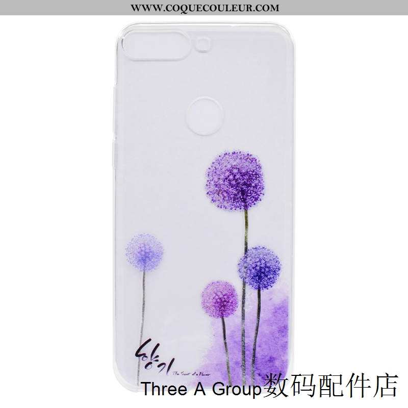 Housse Huawei Y7 2020 Silicone Coque Tendance, Étui Huawei Y7 2020 Protection Violet