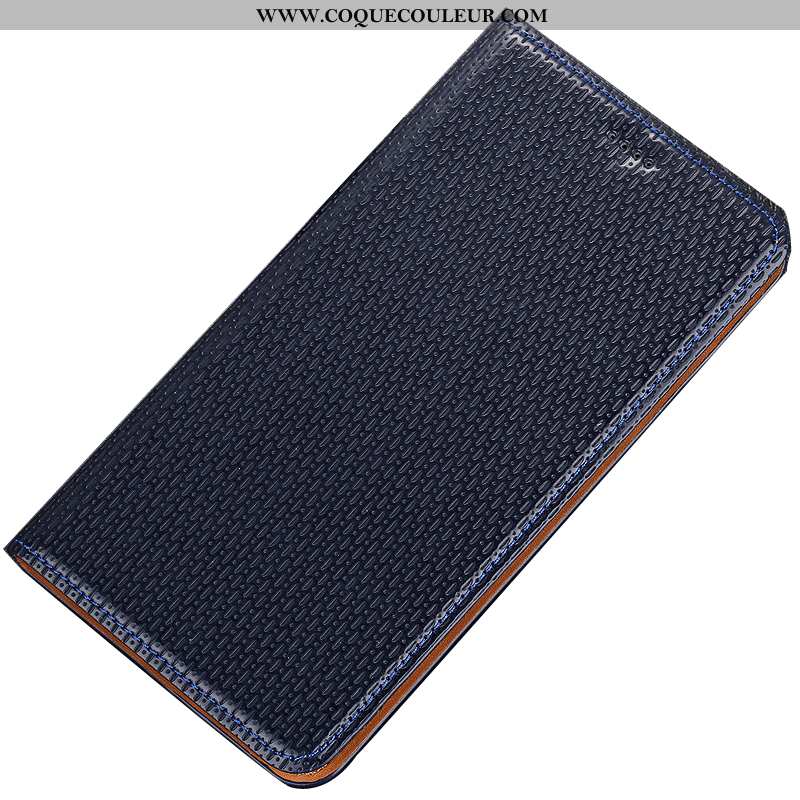 Housse Huawei Y7 2020 Protection Téléphone Portable Coque, Étui Huawei Y7 2020 Cuir Véritable Marron