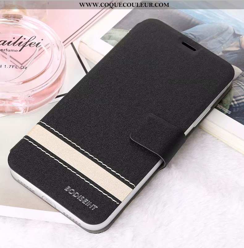 Étui Huawei Y7 2020 Cuir Protection, Coque Huawei Y7 2020 Fluide Doux Incassable Gris