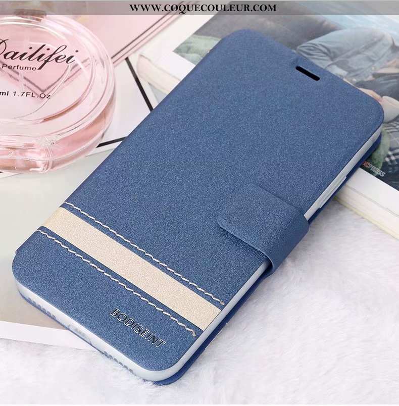 Étui Huawei Y7 2020 Cuir Protection, Coque Huawei Y7 2020 Fluide Doux Incassable Gris