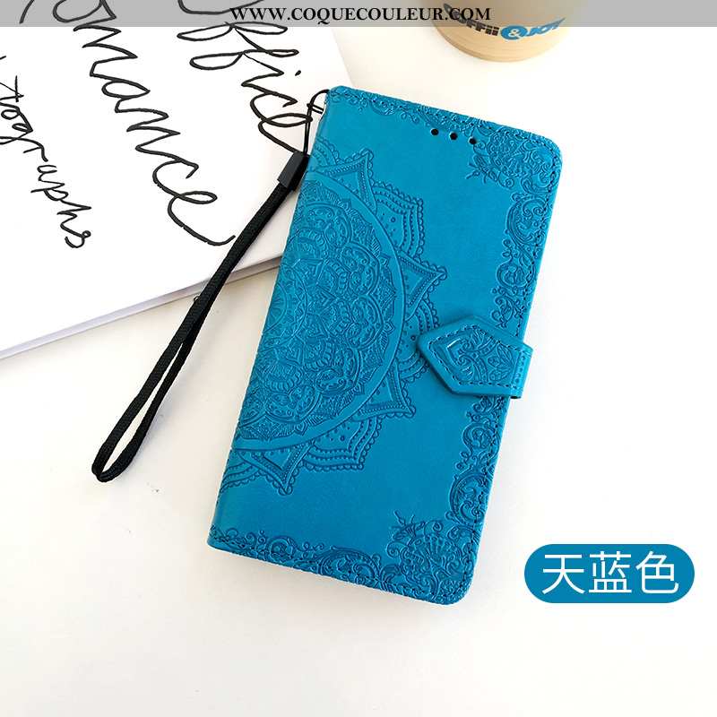 Étui Huawei Y7 2020 Fluide Doux Carte Incassable, Coque Huawei Y7 2020 Gaufrage Téléphone Portable R