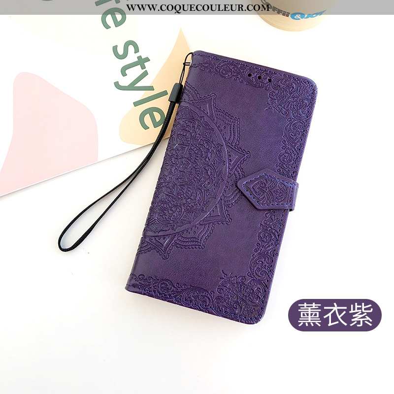 Étui Huawei Y7 2020 Fluide Doux Carte Incassable, Coque Huawei Y7 2020 Gaufrage Téléphone Portable R