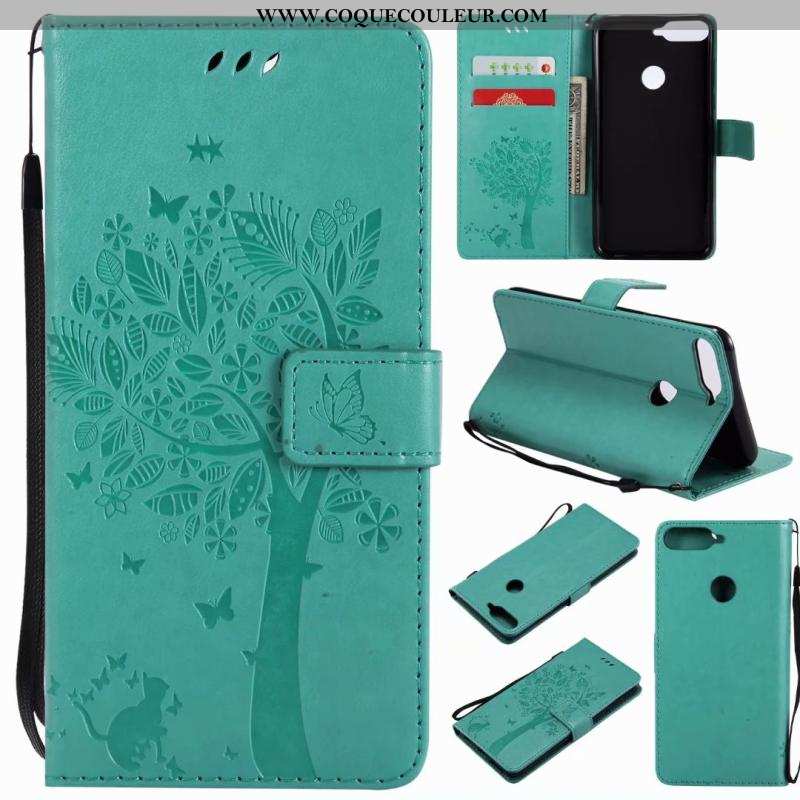 Étui Huawei Y7 2020 Protection Fluide Doux, Coque Huawei Y7 2020 Cuir 2020 Verte