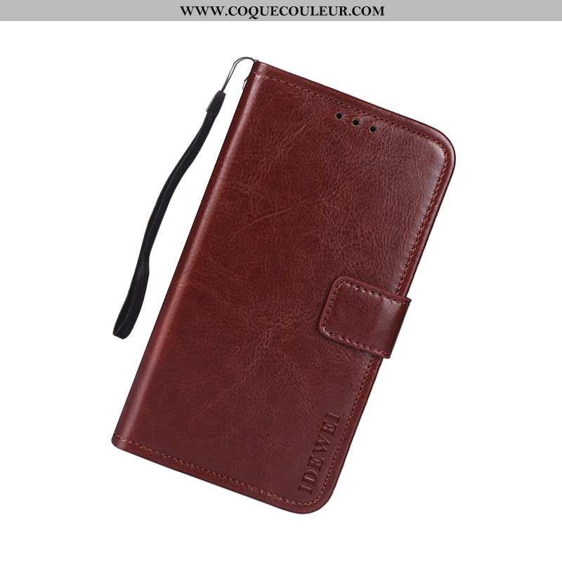 Étui Huawei Y7 2020 Portefeuille Créatif Rouge, Coque Huawei Y7 2020 Cuir Téléphone Portable Rouge