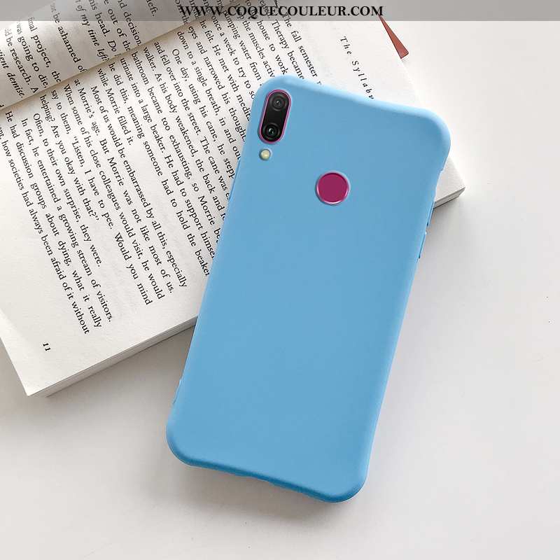 Coque Huawei Y7 2020 Silicone Tout Compris 2020, Housse Huawei Y7 2020 Protection Tendance Bleu Fonc