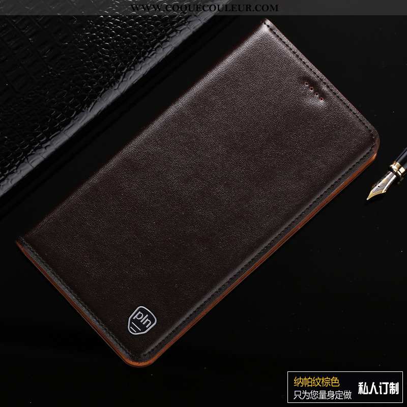 Étui Huawei Y7 2020 Cuir Véritable Protection Téléphone Portable, Coque Huawei Y7 2020 Cuir 2020 Jau