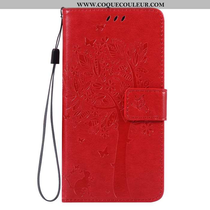 Coque Lg G6 Cuir Tout Compris Protection, Housse Lg G6 Fluide Doux Étui Rouge