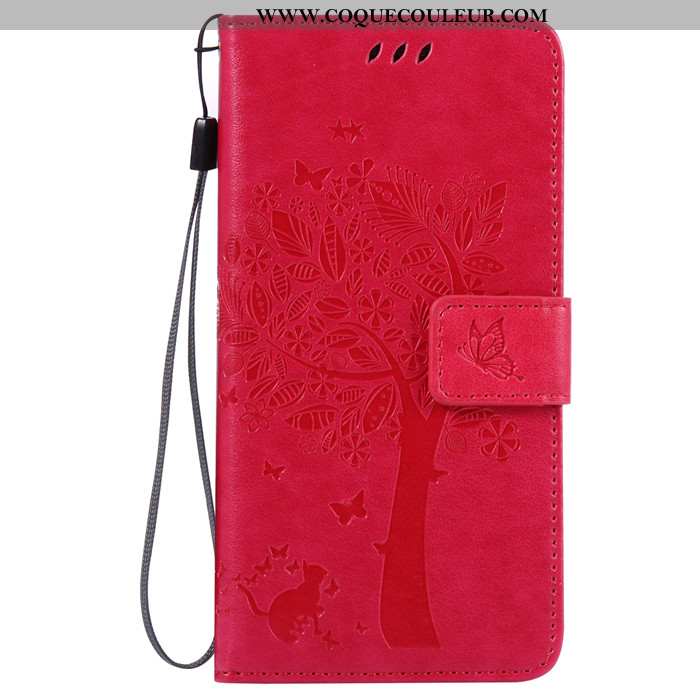 Coque Lg G6 Cuir Tout Compris Protection, Housse Lg G6 Fluide Doux Étui Rouge