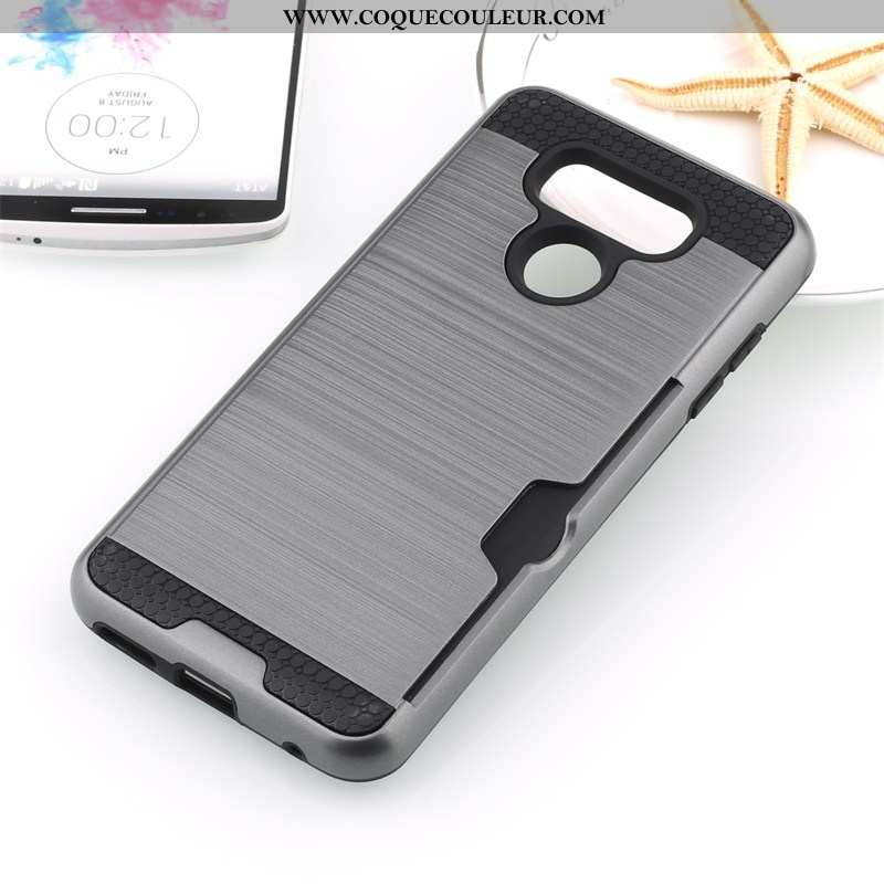 Housse Lg G6 Protection Coque Noir, Étui Lg G6 Téléphone Portable Soie Noir