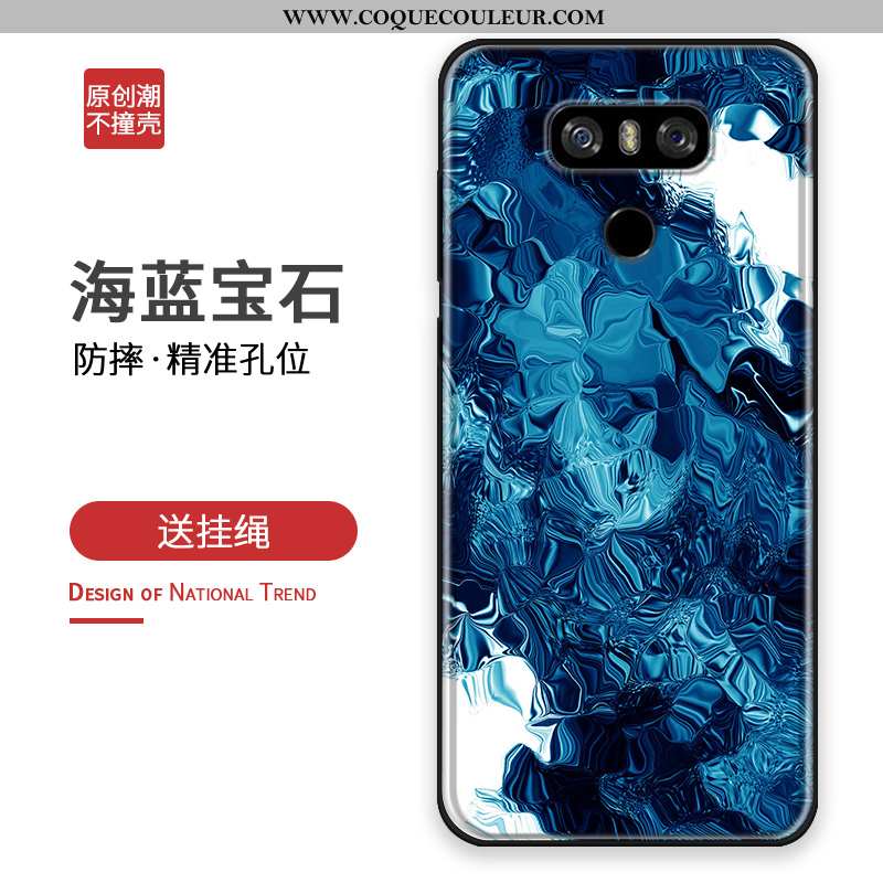 Coque Lg G6 Créatif Tendance Incassable, Housse Lg G6 Dessin Animé Bleu Foncé