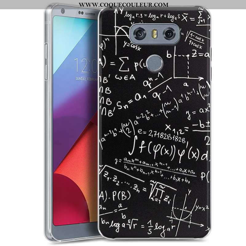 Étui Lg G6 Dessin Animé Incassable Difficile, Coque Lg G6 Légère Protection Noir