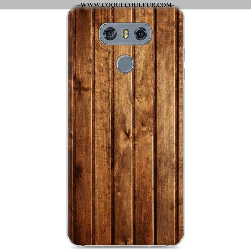 Housse Lg G6 En Bois Simple Bleu Marin, Étui Lg G6 Modèle Fleurie Nouveau Bleu Foncé