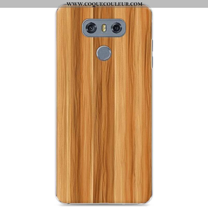 Housse Lg G6 En Bois Simple Bleu Marin, Étui Lg G6 Modèle Fleurie Nouveau Bleu Foncé