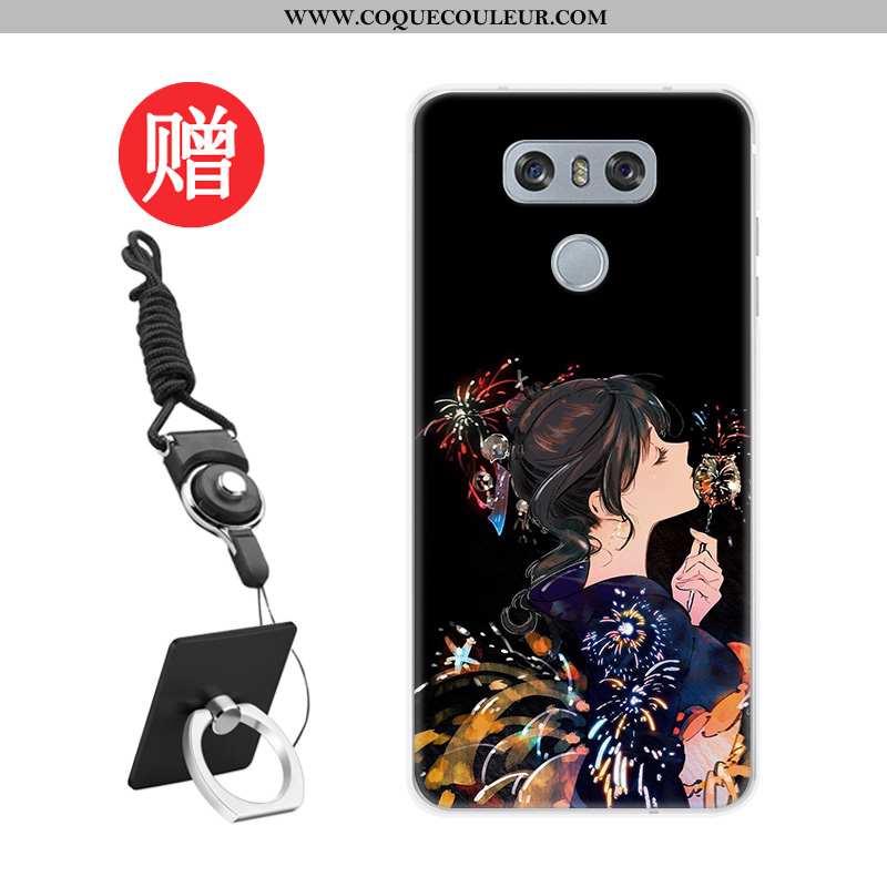 Étui Lg G6 Dessin Animé Téléphone Portable Rouge, Coque Lg G6 Tendance Membrane Rouge