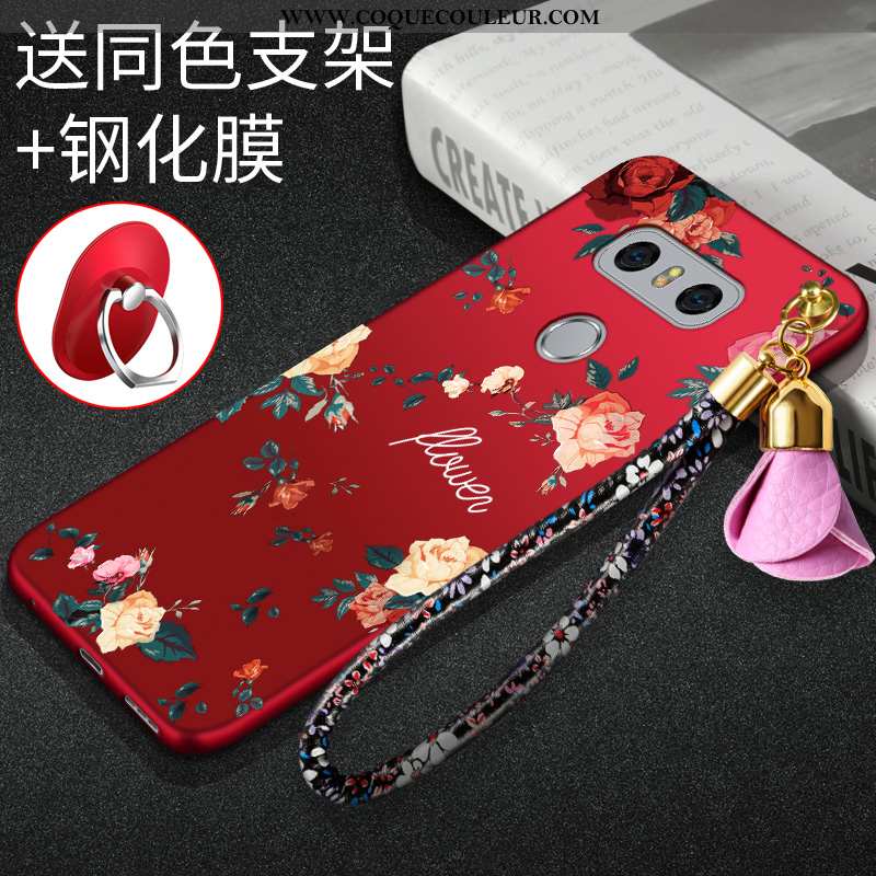 Coque Lg G6 Silicone Tout Compris Rouge, Housse Lg G6 Protection Tendance Rouge