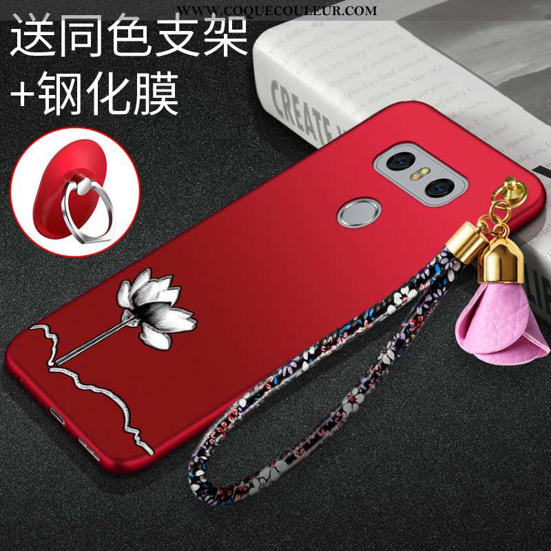 Coque Lg G6 Silicone Tout Compris Rouge, Housse Lg G6 Protection Tendance Rouge
