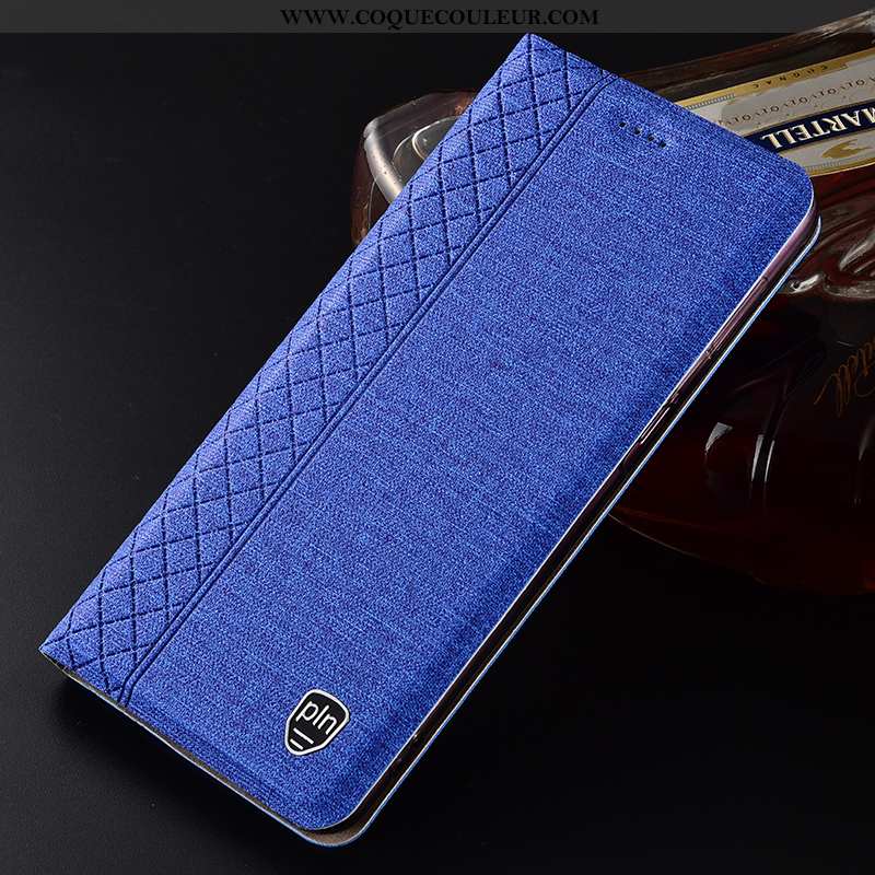 Étui Lg G6 Protection Lin Bleu, Coque Lg G6 Plaid Bleu