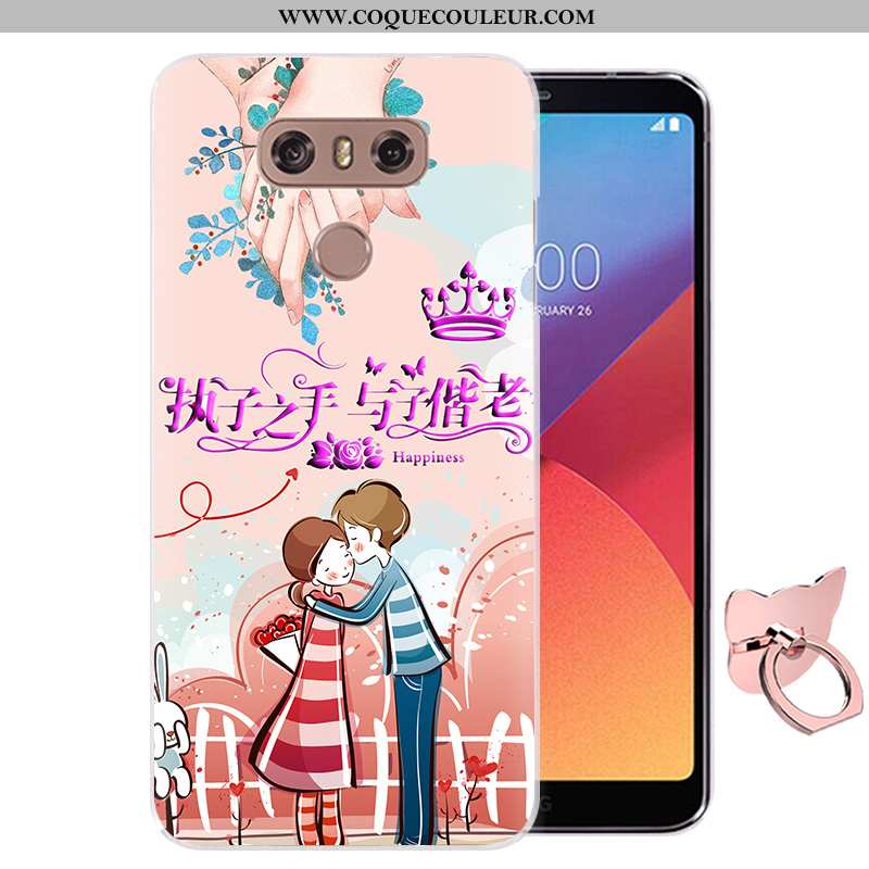 Étui Lg G6 Silicone Fluide Doux Rose, Coque Lg G6 Protection Rose