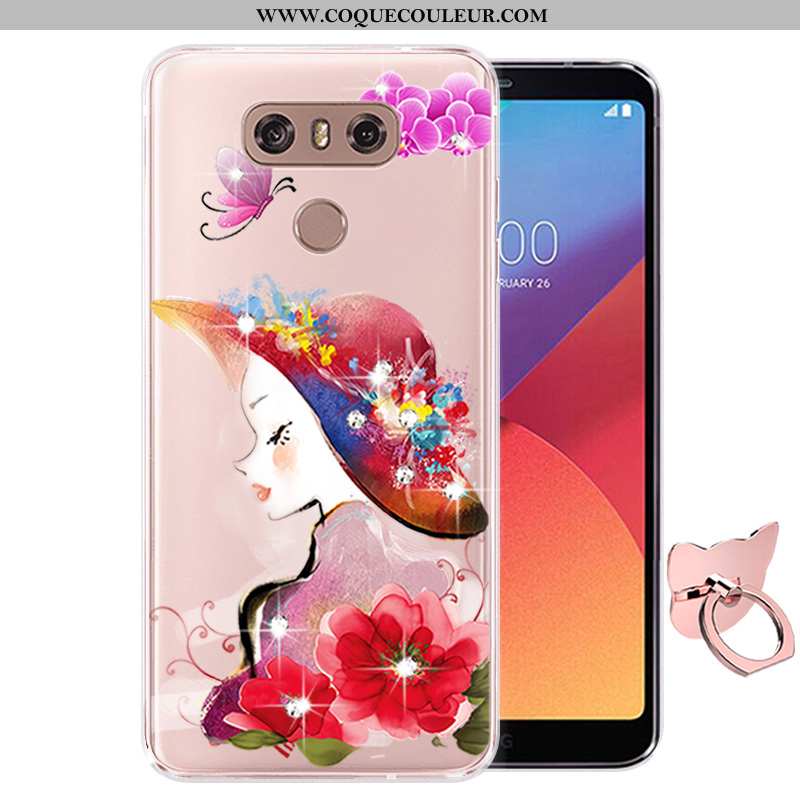 Étui Lg G6 Silicone Fluide Doux Rose, Coque Lg G6 Protection Rose