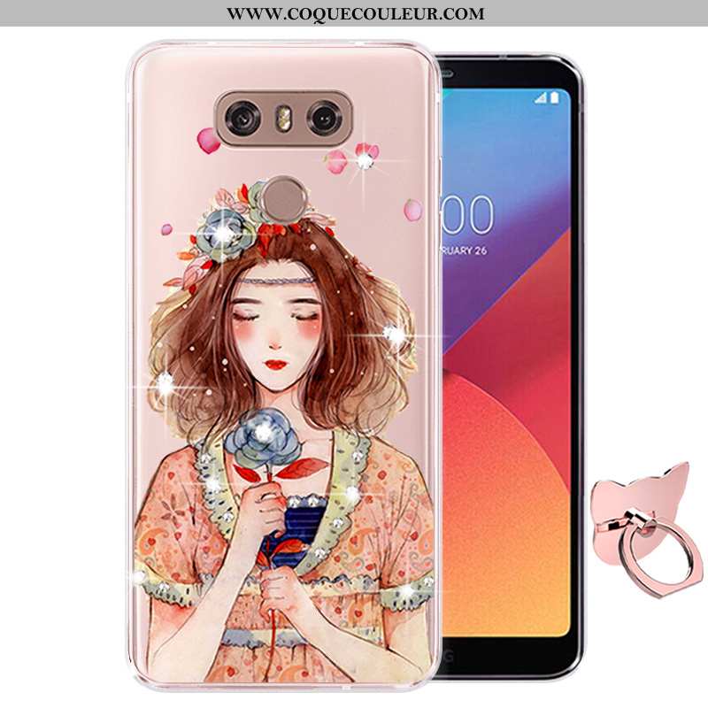 Étui Lg G6 Silicone Fluide Doux Rose, Coque Lg G6 Protection Rose