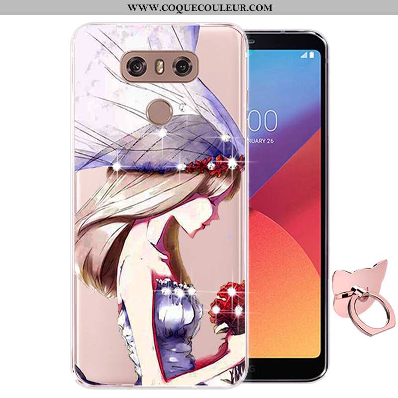 Étui Lg G6 Silicone Fluide Doux Rose, Coque Lg G6 Protection Rose