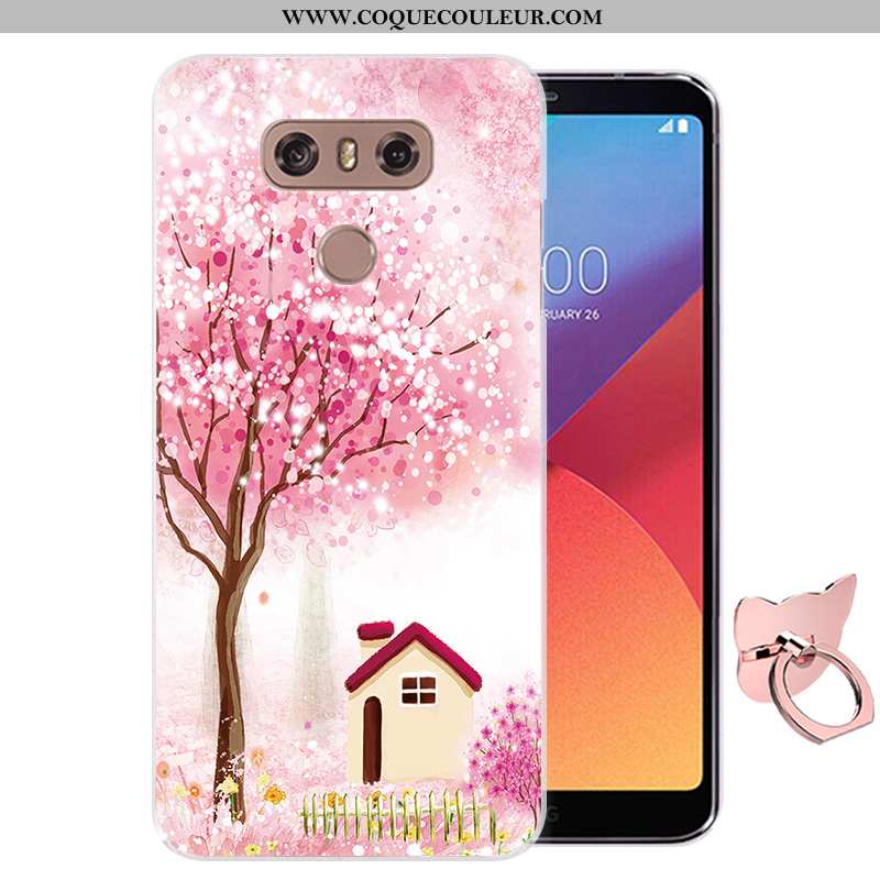 Étui Lg G6 Silicone Fluide Doux Rose, Coque Lg G6 Protection Rose