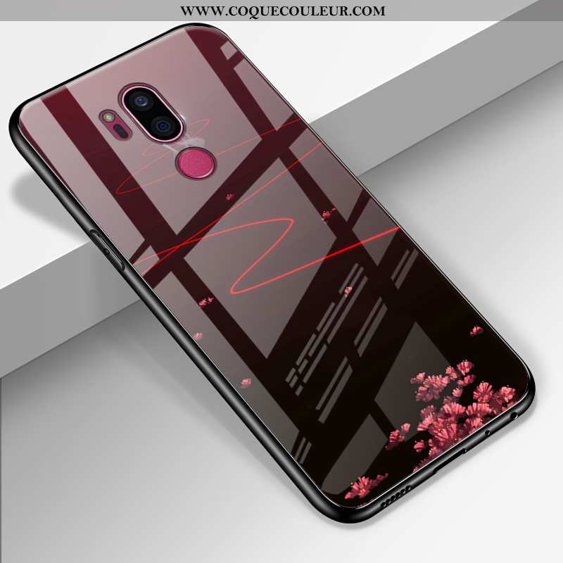 Étui Lg G7 Thinq Protection Tendance Silicone, Coque Lg G7 Thinq Verre Fluide Doux Noir