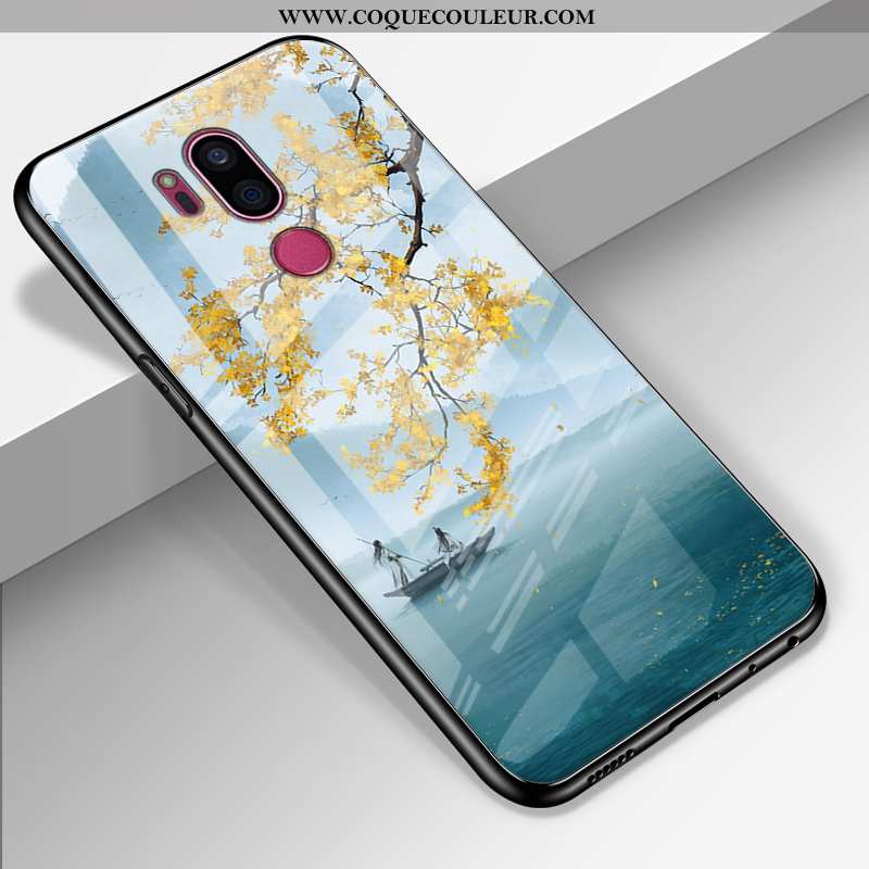 Étui Lg G7 Thinq Protection Tendance Silicone, Coque Lg G7 Thinq Verre Fluide Doux Noir