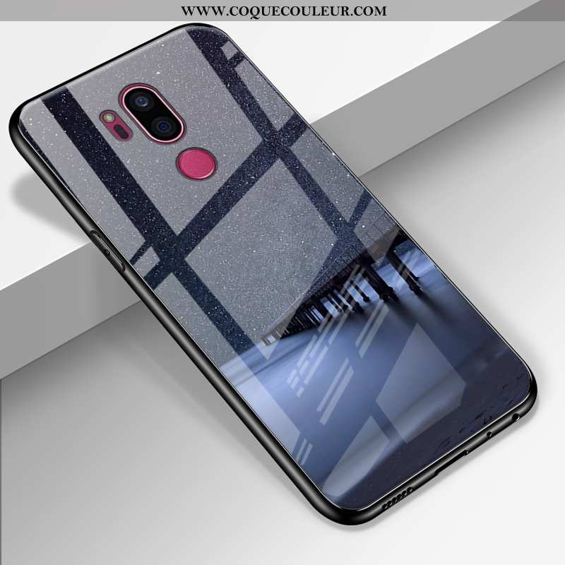 Étui Lg G7 Thinq Protection Tendance Silicone, Coque Lg G7 Thinq Verre Fluide Doux Noir