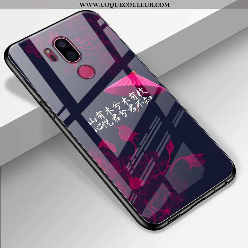 Étui Lg G7 Thinq Protection Tendance Silicone, Coque Lg G7 Thinq Verre Fluide Doux Noir