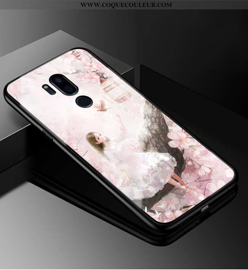 Étui Lg G7 Thinq Fluide Doux Tendance Verre, Coque Lg G7 Thinq Silicone Tout Compris Blanche