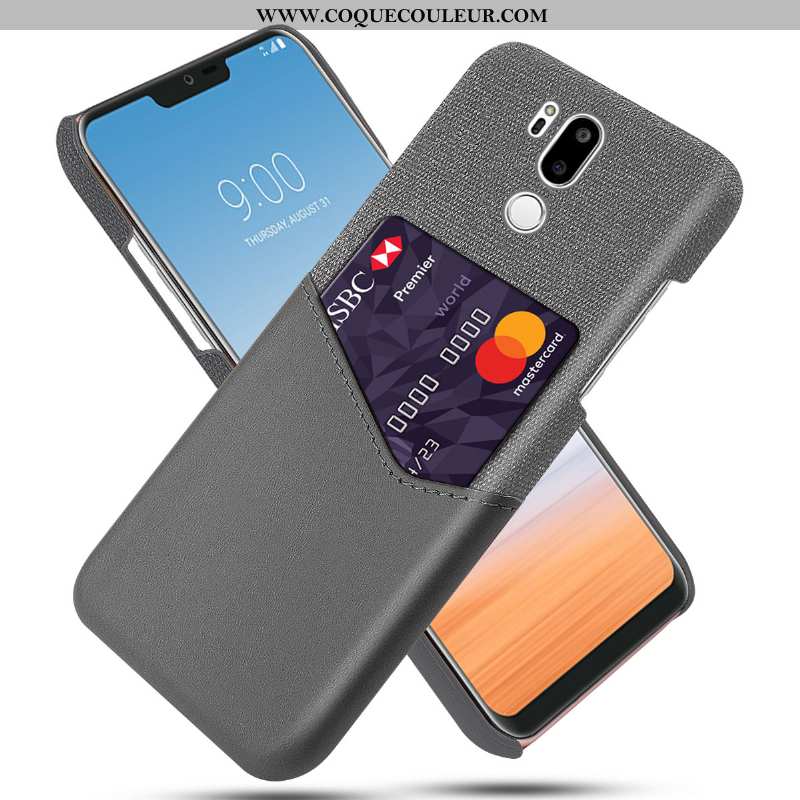 Housse Lg G7 Thinq Protection Noir Carte, Étui Lg G7 Thinq Personnalité Coque