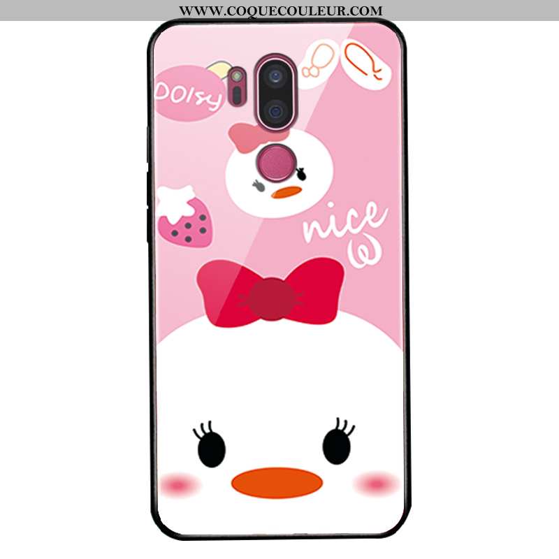 Coque Lg G7 Thinq Créatif Silicone Tendance, Housse Lg G7 Thinq Dessin Animé Incassable Rose