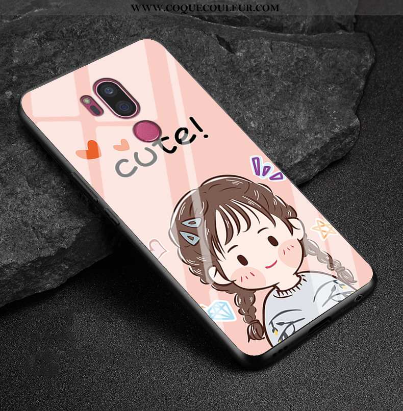 Coque Lg G7 Thinq Créatif Silicone Tendance, Housse Lg G7 Thinq Dessin Animé Incassable Rose