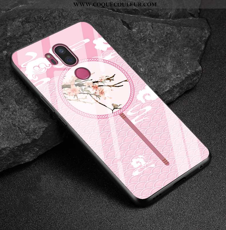 Étui Lg G7 Thinq Dessin Animé Fluide Doux Créatif, Coque Lg G7 Thinq Tendance Protection Blanche