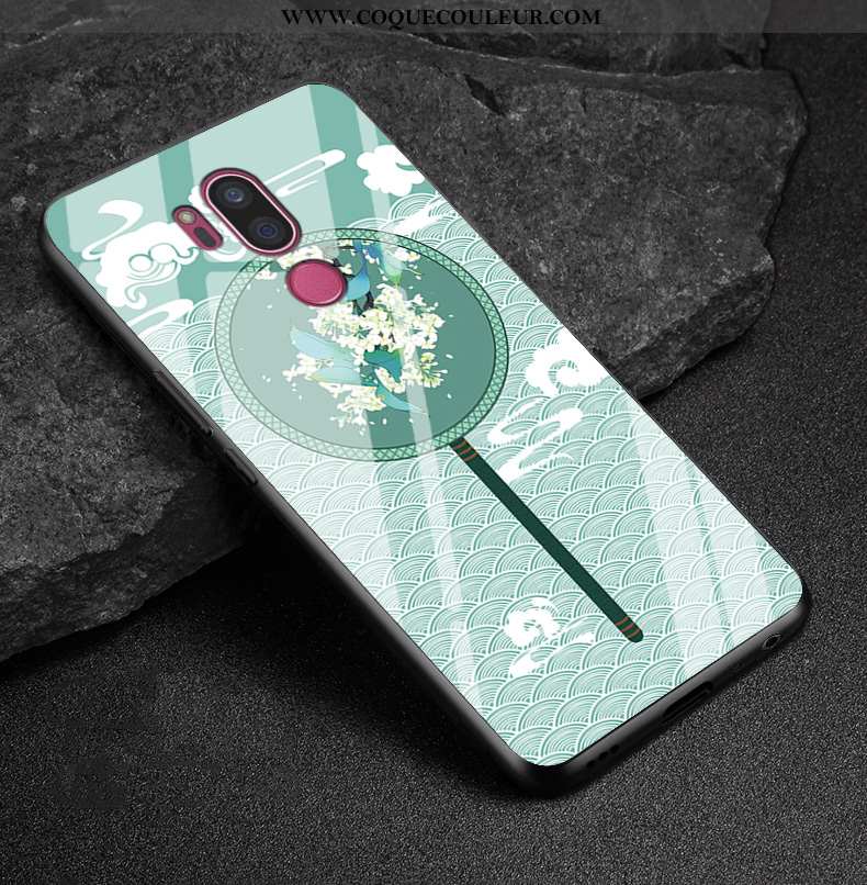 Étui Lg G7 Thinq Dessin Animé Fluide Doux Créatif, Coque Lg G7 Thinq Tendance Protection Blanche