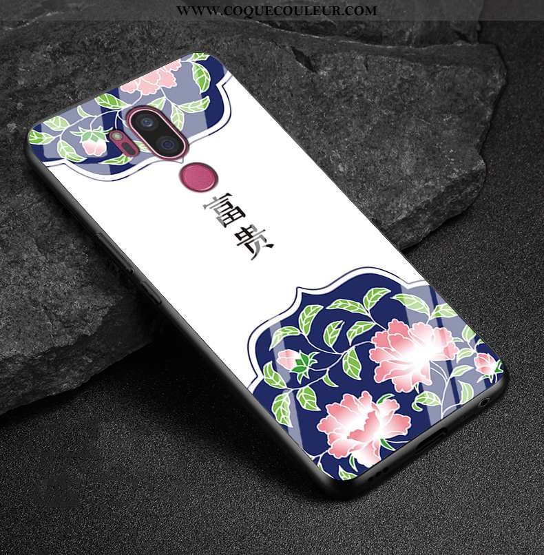 Étui Lg G7 Thinq Dessin Animé Fluide Doux Créatif, Coque Lg G7 Thinq Tendance Protection Blanche