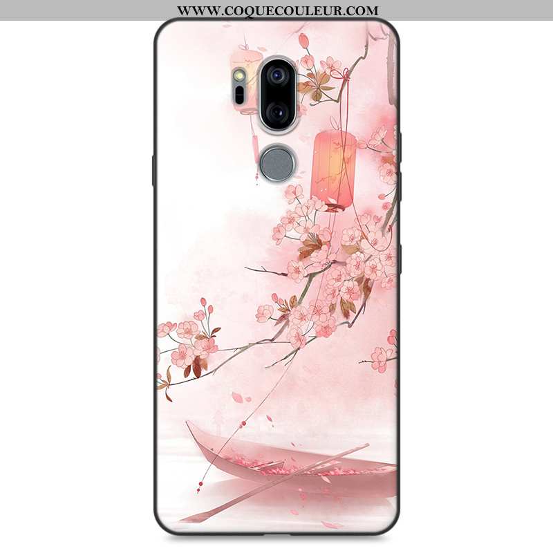 Coque Lg G7 Thinq Personnalité Téléphone Portable Rose, Housse Lg G7 Thinq Fluide Doux Protection Ro