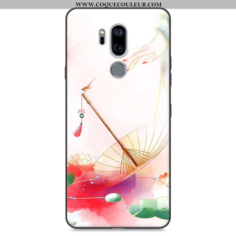 Coque Lg G7 Thinq Personnalité Téléphone Portable Rose, Housse Lg G7 Thinq Fluide Doux Protection Ro