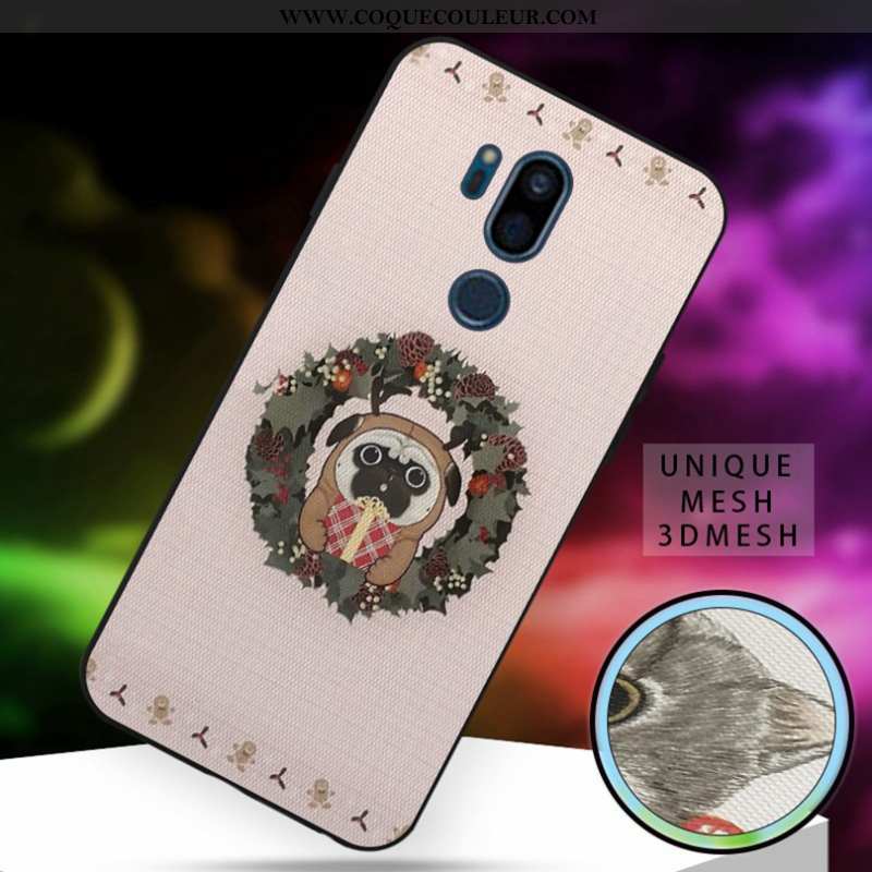 Housse Lg G7 Thinq Silicone Incassable Coque, Étui Lg G7 Thinq Dessin Animé Chat Blanche