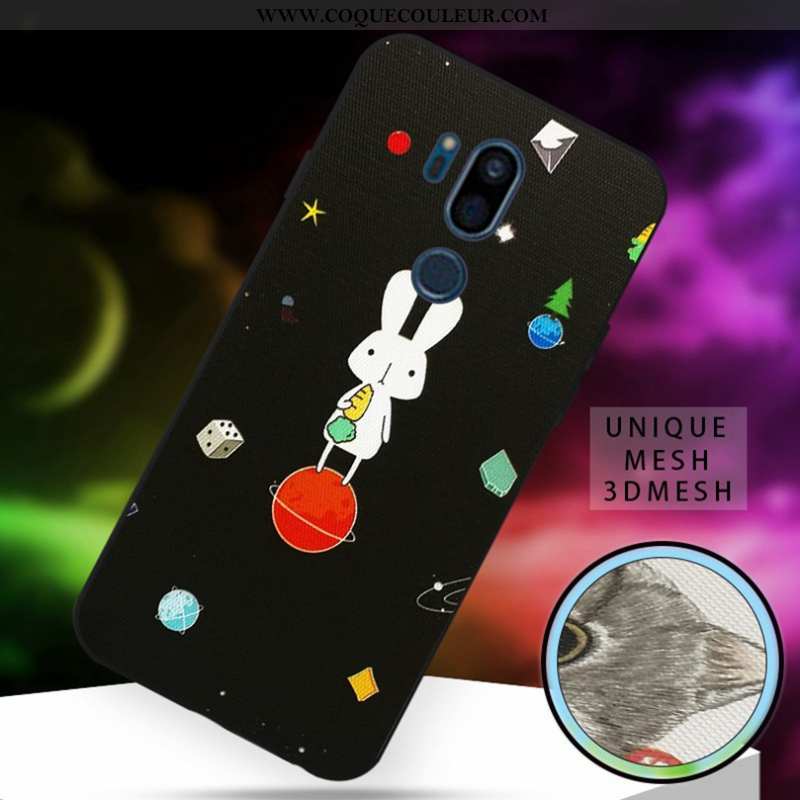 Housse Lg G7 Thinq Silicone Incassable Coque, Étui Lg G7 Thinq Dessin Animé Chat Blanche