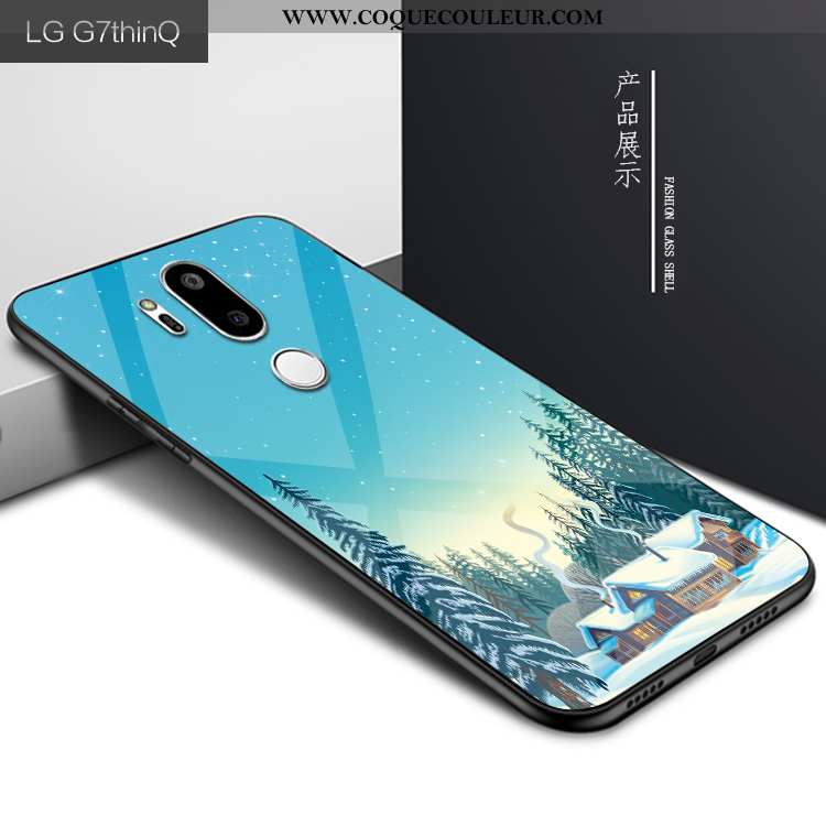 Housse Lg G7 Thinq Verre Étui Téléphone Portable, Lg G7 Thinq Personnalité Protection Violet