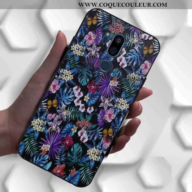 Étui Lg G7 Thinq Fluide Doux Chat Charmant, Coque Lg G7 Thinq Silicone Personnalisé Noir