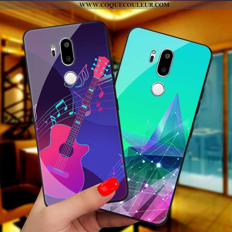 Coque Lg G7 Thinq Mode Personnalité Verre, Housse Lg G7 Thinq Protection Violet