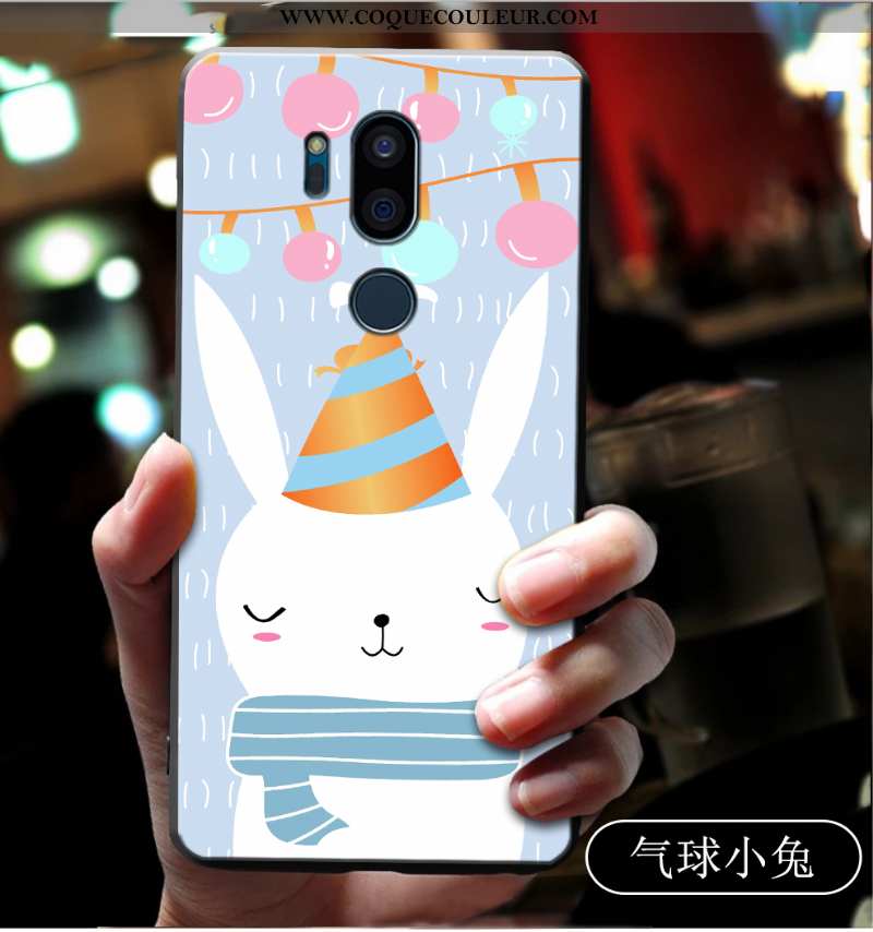 Étui Lg G7 Thinq Silicone Tout Compris Incassable, Coque Lg G7 Thinq Protection Dessin Animé Bleu