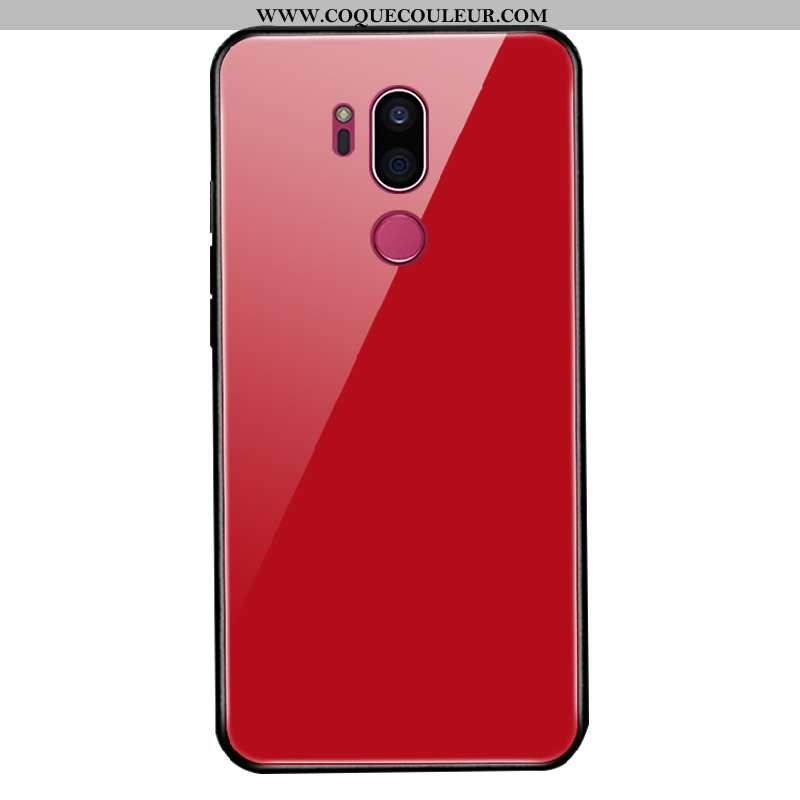 Housse Lg G7 Thinq Mode Net Rouge Silicone, Étui Lg G7 Thinq Protection Personnalisé